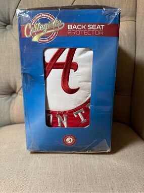 Pets First Collegiate Back Seat Protector in Alabama Crimson